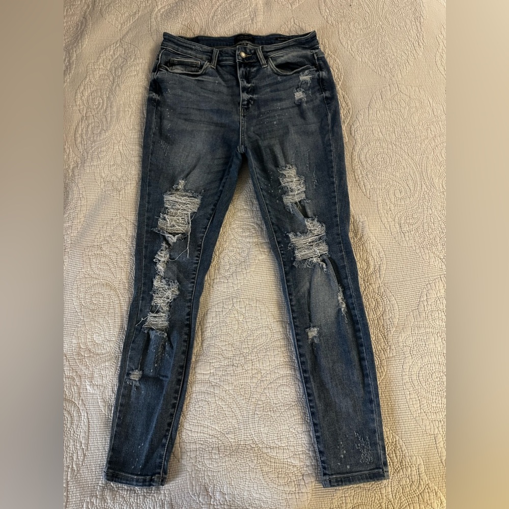 Judy Blue bleach splash skinny size 11